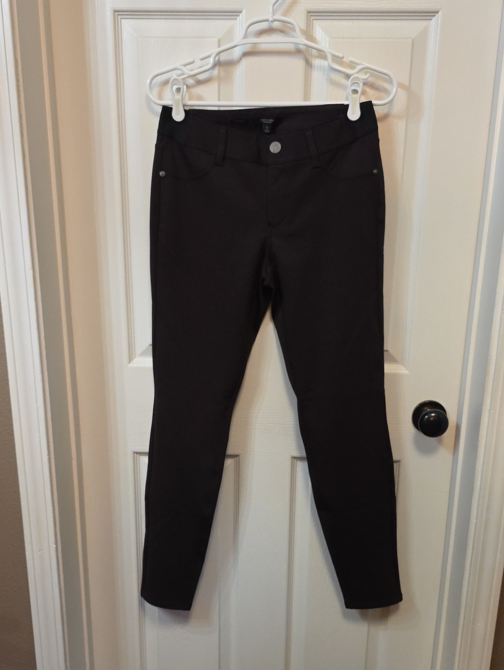 Simply Vera Women's Brown Skinny Ponte Pants